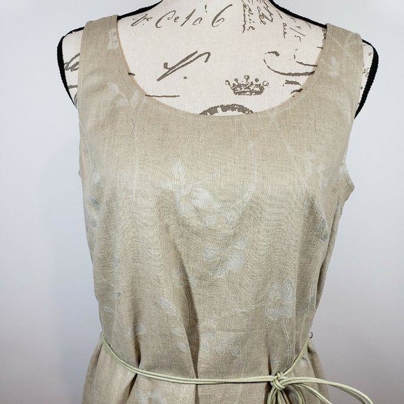 Address by Maggy Linen Blend Tank Top with Waist Tie Size 10 - Picture 9 of 9